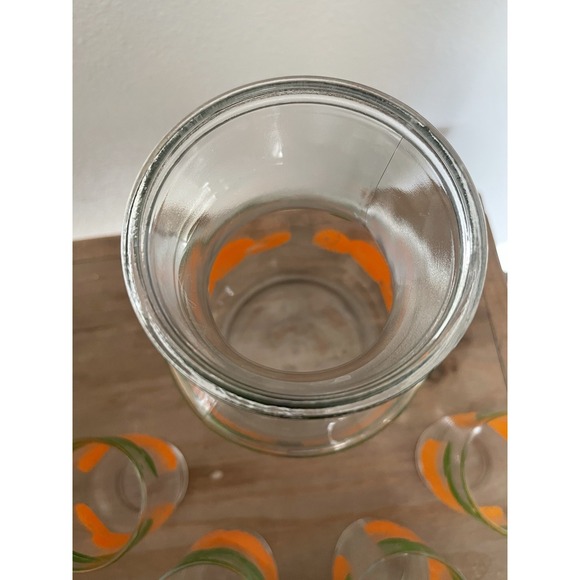 Vintage Anchor Hocking Orange Juice Carafe and 4 Glasses 🍊 - Picture 3 of 6